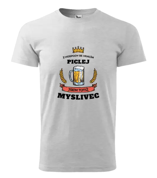 Pánské tričko Z hospody se vracím - Myslivec