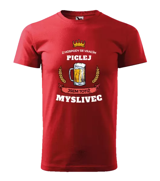 Pánské tričko Z hospody se vracím - Myslivec