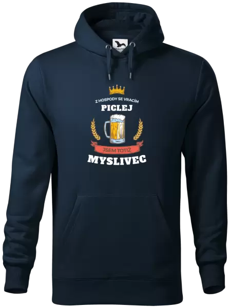 Pánská mikina Z hospody se vracím - Myslivec