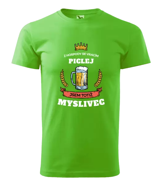 Pánské tričko Z hospody se vracím - Myslivec
