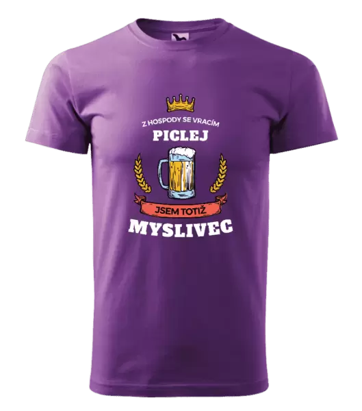 Pánské tričko Z hospody se vracím - Myslivec