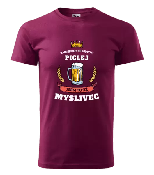 Pánské tričko Z hospody se vracím - Myslivec
