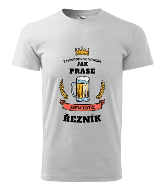 Pánské tričko Z hospody se vracím - Řezník