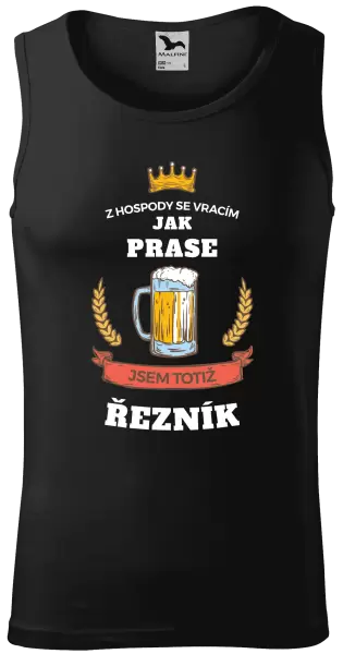 Pánské tílko Z hospody se vracím - Řezník
