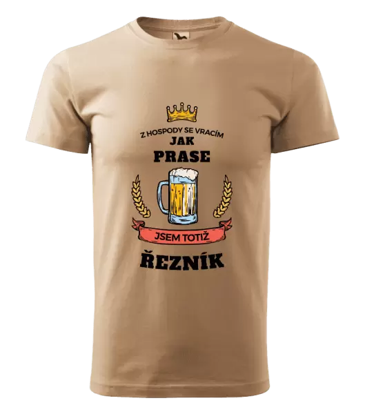 Pánské tričko Z hospody se vracím - Řezník