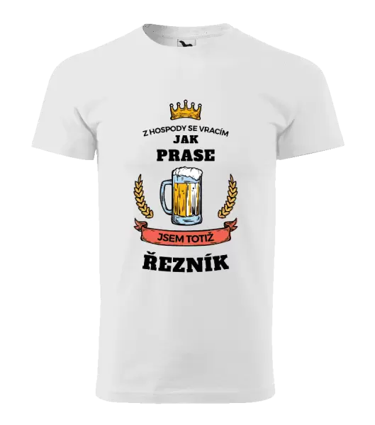 Pánské tričko Z hospody se vracím - Řezník