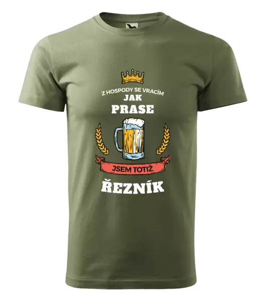 Pánské tričko Z hospody se vracím - Řezník