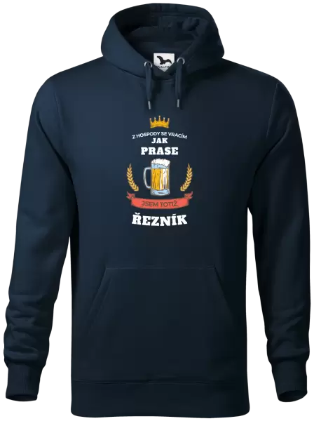 Pánská mikina Z hospody se vracím - Řezník