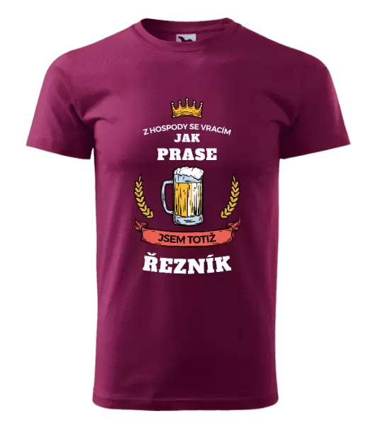Pánské tričko Z hospody se vracím - Řezník