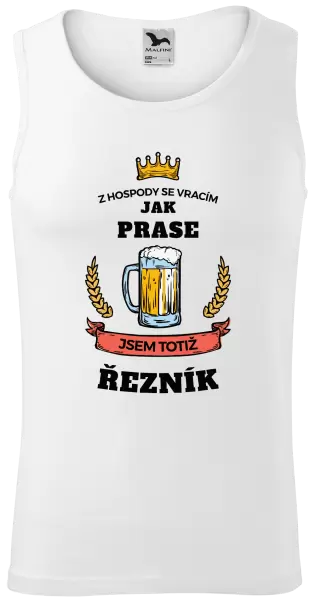 Pánské tílko Z hospody se vracím - Řezník