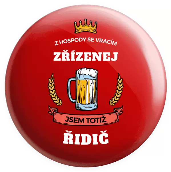 Placka Z hospody se vracím - Řidič