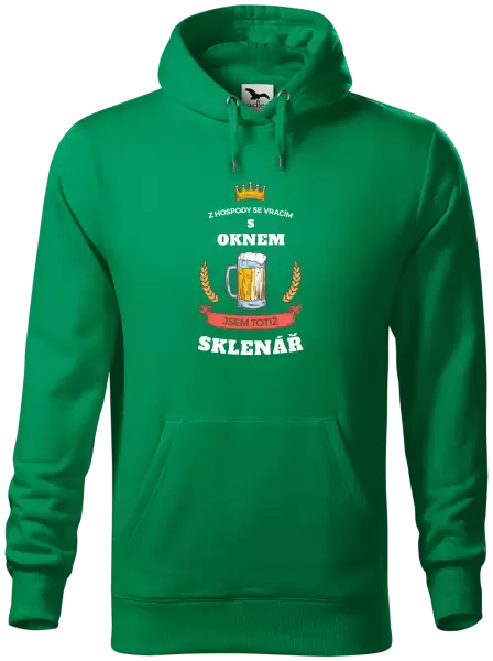 Pánská mikina Z hospody se vracím - Sklenář