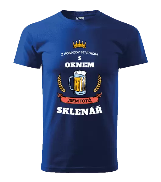 Pánské tričko Z hospody se vracím - Sklenář