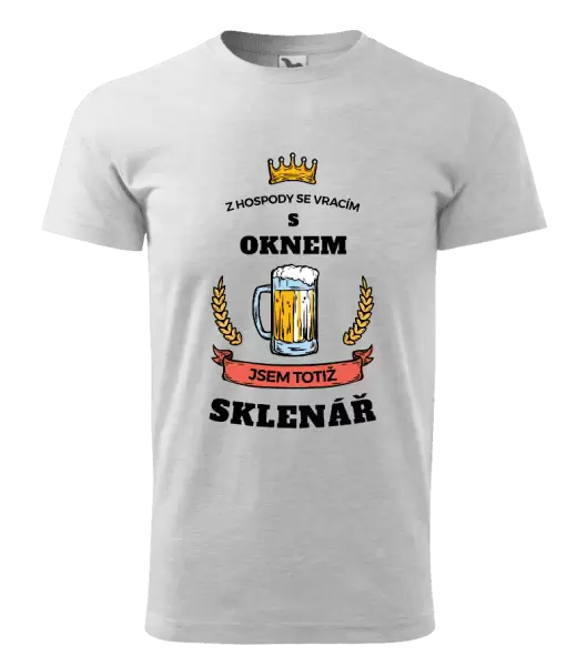 Pánské tričko Z hospody se vracím - Sklenář