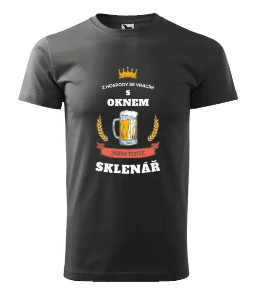 Pánské tričko Z hospody se vracím - Sklenář