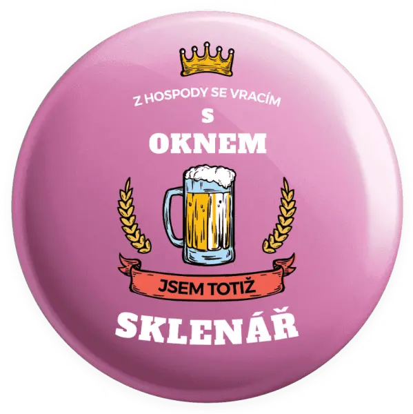 Placka Z hospody se vracím - Sklenář