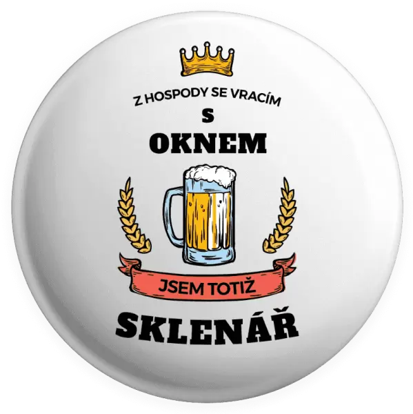 Placka Z hospody se vracím - Sklenář