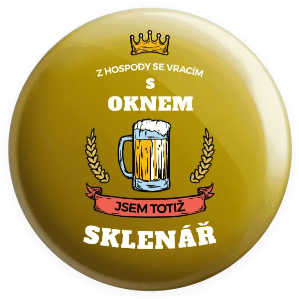 Placka Z hospody se vracím - Sklenář