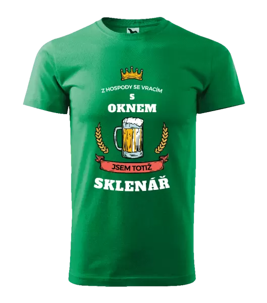 Pánské tričko Z hospody se vracím - Sklenář