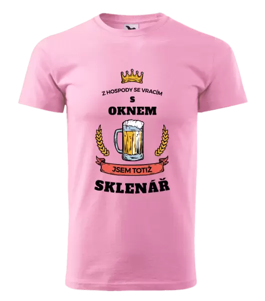 Pánské tričko Z hospody se vracím - Sklenář