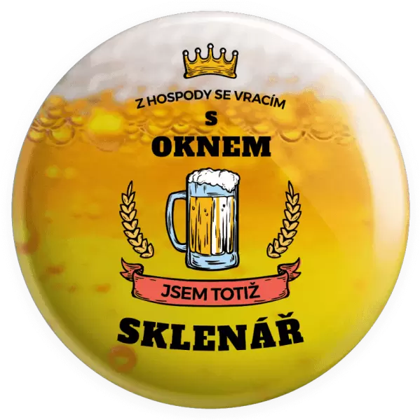 Placka Z hospody se vracím - Sklenář