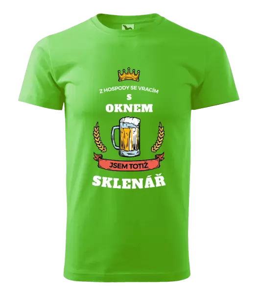 Pánské tričko Z hospody se vracím - Sklenář