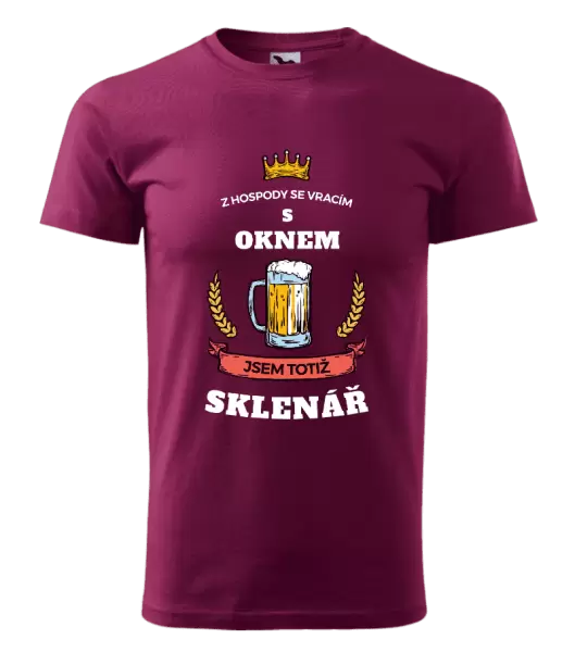 Pánské tričko Z hospody se vracím - Sklenář