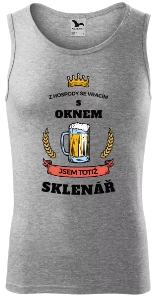 Pánské tílko Z hospody se vracím - Sklenář