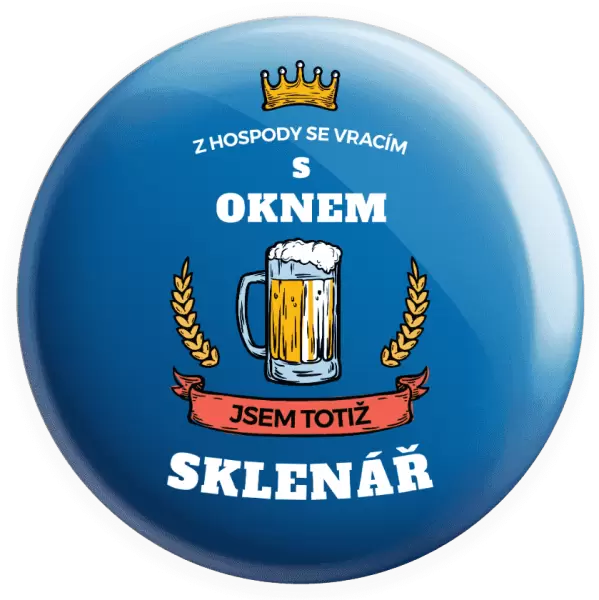 Placka Z hospody se vracím - Sklenář