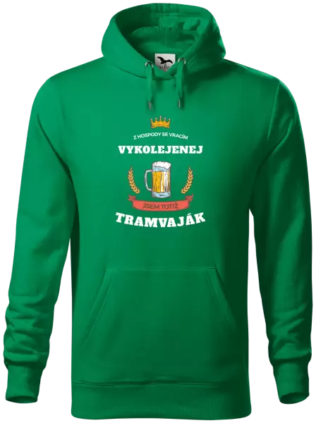 Pánská mikina Z hospody se vracím - Tramvaják