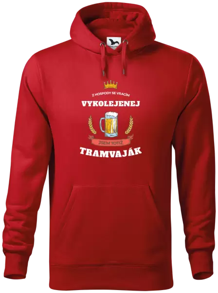 Pánská mikina Z hospody se vracím - Tramvaják