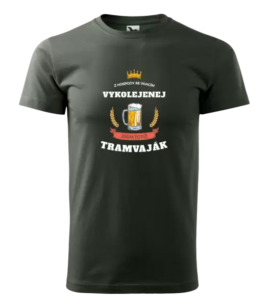 Pánské tričko Z hospody se vracím - Tramvaják
