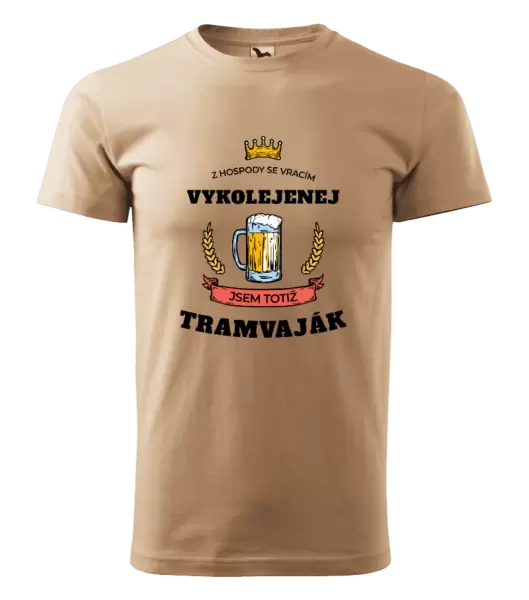 Pánské tričko Z hospody se vracím - Tramvaják