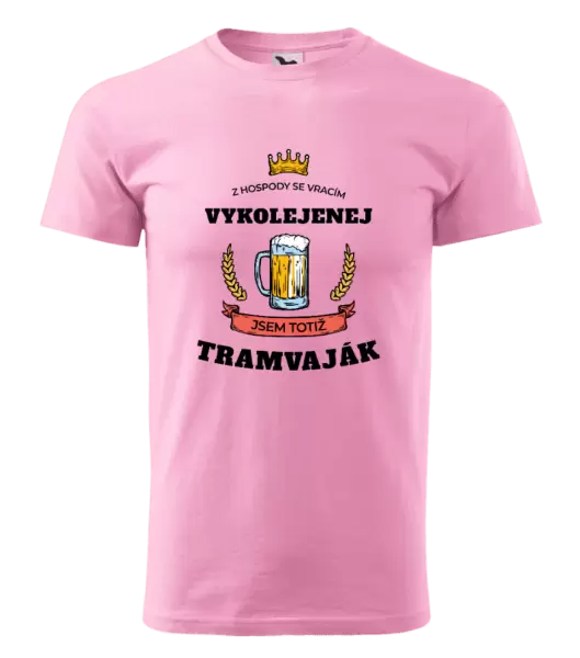Pánské tričko Z hospody se vracím - Tramvaják
