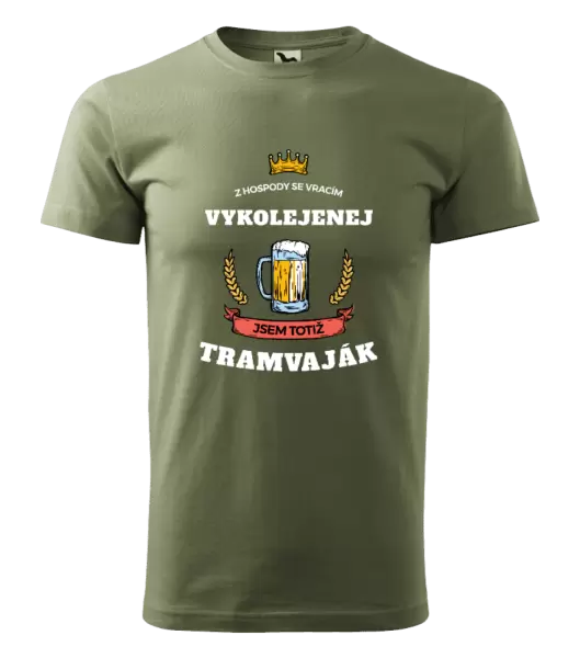 Pánské tričko Z hospody se vracím - Tramvaják
