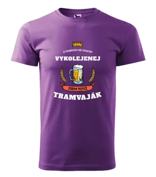 Pánské tričko Z hospody se vracím - Tramvaják
