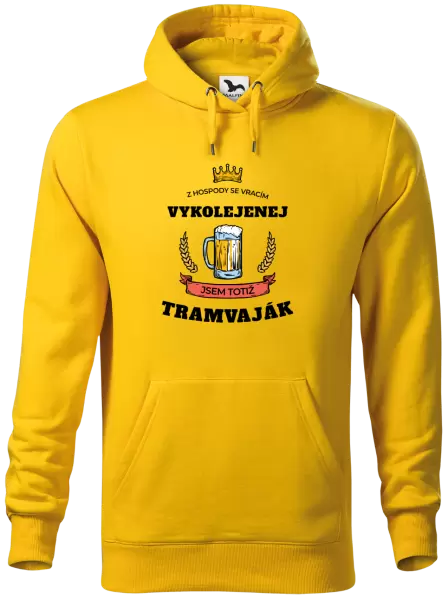 Pánská mikina Z hospody se vracím - Tramvaják