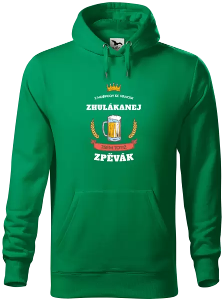 Pánská mikina Z hospody se vracím - Zpěvák