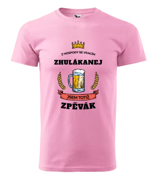 Pánské tričko Z hospody se vracím - Zpěvák