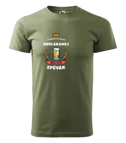 Pánské tričko Z hospody se vracím - Zpěvák