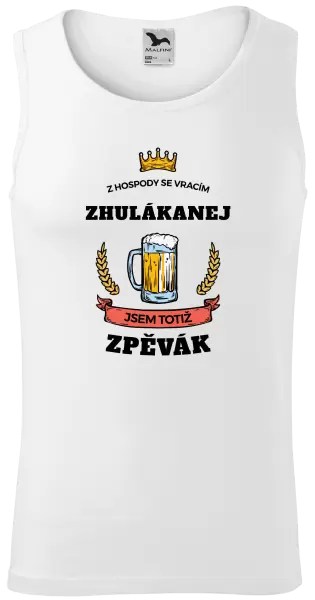 Pánské tílko Z hospody se vracím - Zpěvák