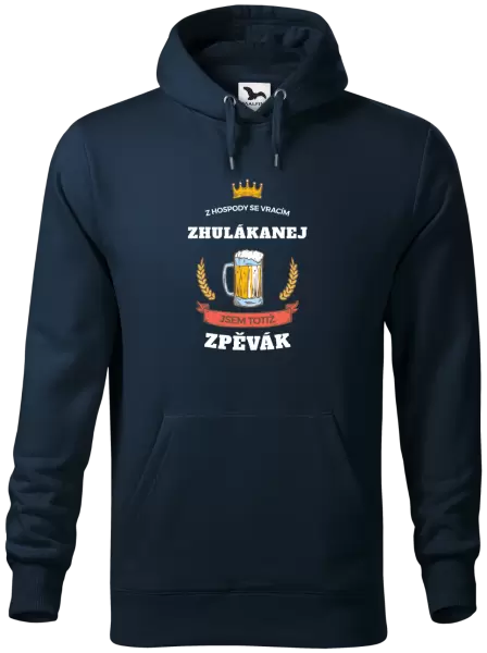 Pánská mikina Z hospody se vracím - Zpěvák