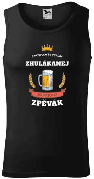 Pánské tílko Z hospody se vracím - Zpěvák