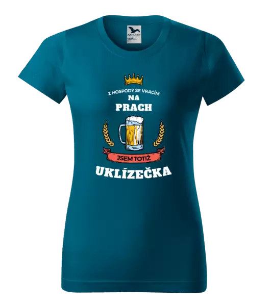 Dámské tričko Z hospody se vracím - Uklízečka