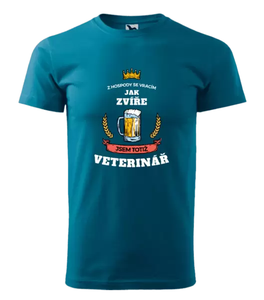 Pánské tričko Z hospody se vracím - Veterinář