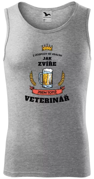 Pánské tílko Z hospody se vracím - Veterinář