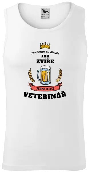 Pánské tílko Z hospody se vracím - Veterinář