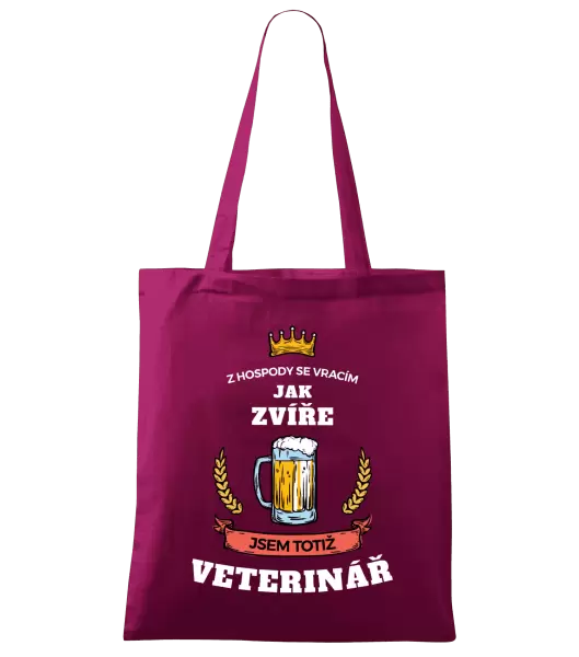 Látková taška Z hospody se vracím - Veterinář