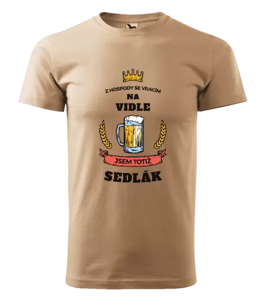 Pánské tričko Z hospody se vracím - Sedlák