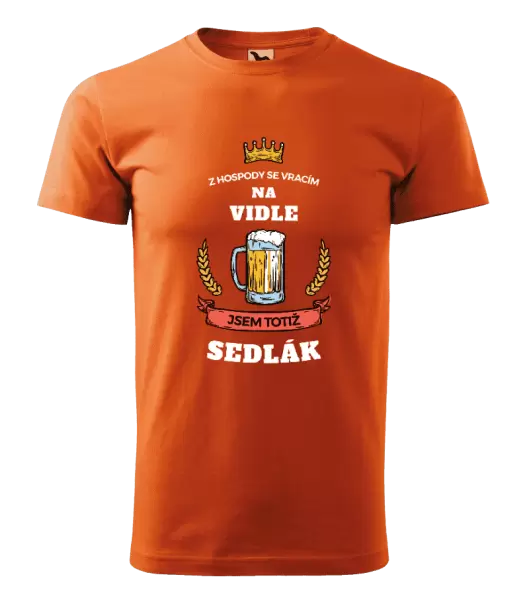 Pánské tričko Z hospody se vracím - Sedlák